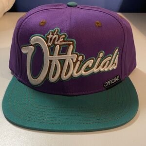 The Officials Daddy Kane Men’s Adjustable Purple and Teal Snapback Hat Cap